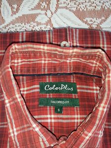 ColorPlus Red Plaid Tailored Fit Shirt