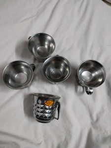 Set of 5 Stainless Steel Cups