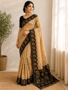 Elegant Embroidered Saree