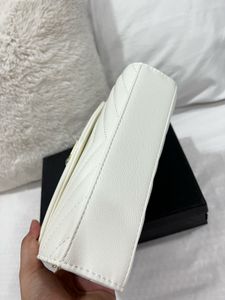 Ysl White Chevron Chain Bag