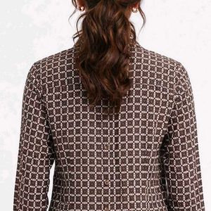 Elegant Brown Geometric Print Kurta