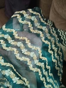 Woven Tissue Organza Saree Without Blouse