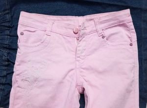 Pink Jeans For Girls💗