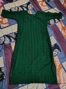 Elegant Green Textured Kurta xxl