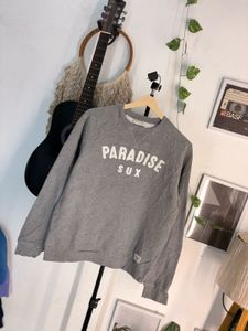 Grey Paradise Sux Crewneck Sweatshirt