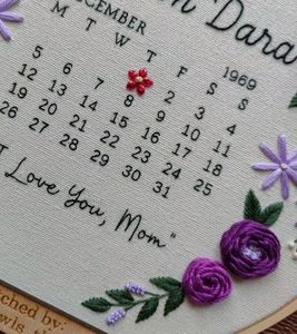 Calendar Themed Birthday Hoop