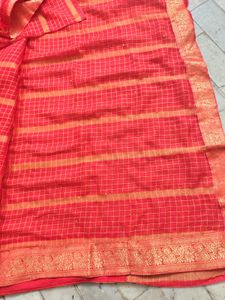 Beautiful red colour saree