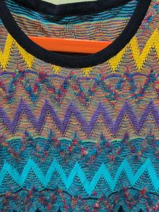 Boho Zigzag Pattern Knit Top