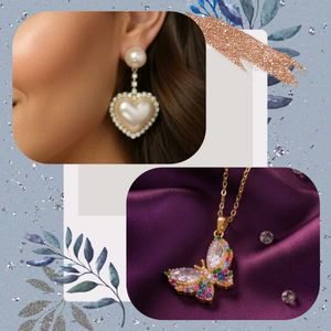 Pearl & Butterfly Jewelry Set