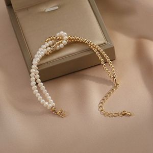 price dropElegant Pearl &amp; Gold Beaded Bracelet