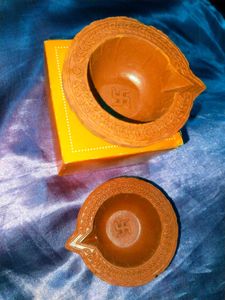 Diwali Clay Diyas (Set of 2)