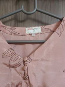 Stylish Pink Floral Print Tunic Top