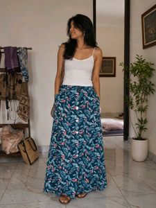 Bohemian Floral Maxi Skirt