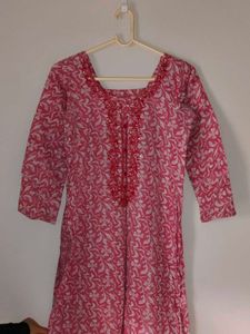 Pretty Pink Printed Kurta