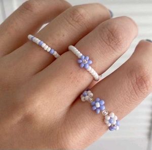 Flower Beaded Rings