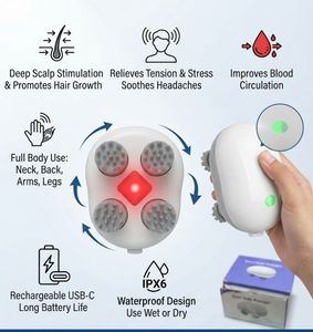 Smart Scalp Massager with Charging Cable