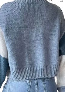 Newme Chunky Knit Colorblock Cardigan