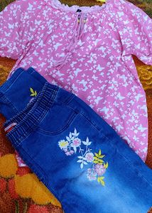 Branded Set Of Top & Jeans