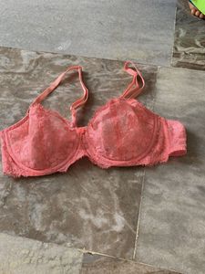 Lace Padded Bra - Pink