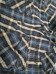 Blue Plaid Long Sleeve Shirt