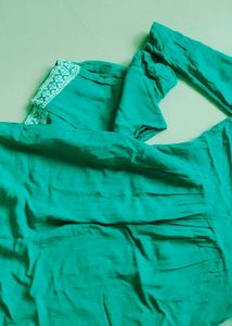 Green Embroidered Kurta Set