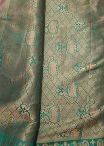 Beautiful Pink &amp; Green Silk Saree