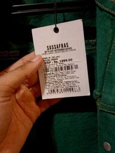 Stylish Green Denim Jacket (size-M)