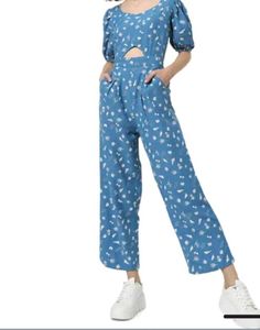 Only Floral Cutout Jumpsuit Brand size 36 or small