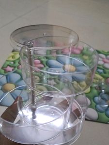 Teensery Clear Plastic Jewelry Organizer 3-Layer R