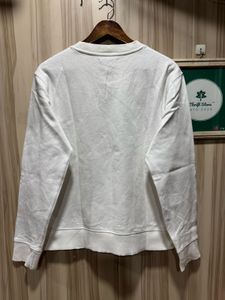 Calvin Klein Jeans White Fleeced Sweatshirt