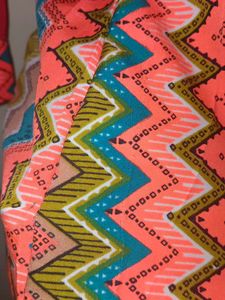 Orange Chevron Print Top