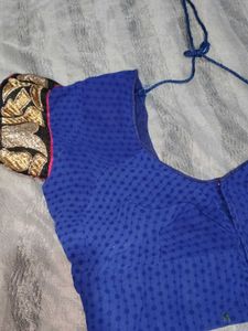 Elegant Blue Embroidered Blouse