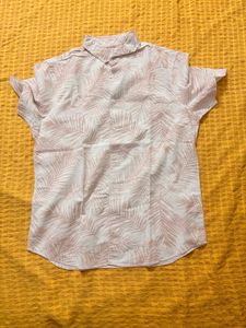 Men's Palm Print Short Sleeve Shirt