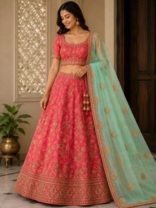 Bridesmaid lengha choli ,free jewellery set
