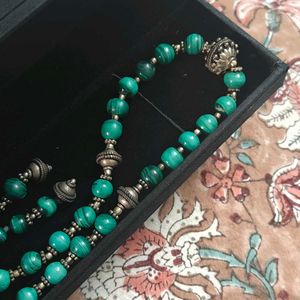 vintage malachite necklace