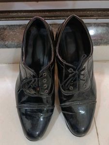 Classic Black Patent Leather Oxfords