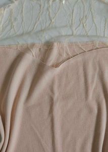 Sheer Sleeve Knit Top + Plain White Tshirt Combo