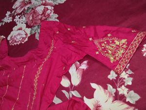 Beautiful Pink Embroidered Kurta