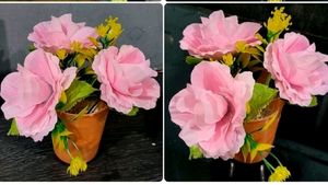 pink🌹 Rose Flower & Pot