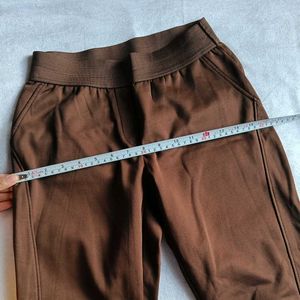Golden Brown Elastic Waist Pants