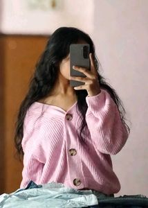 levender unique shoulder Cardigan Sweater