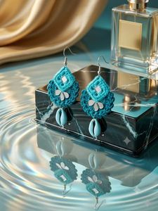 Boho Crochet earrings with Shells for navratri