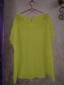 Bright Yellow Flowy Tunic Top