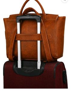 Stylish Tan Faux Leather Handbag