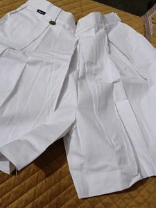 Brand New Divider Pleated White Skirt