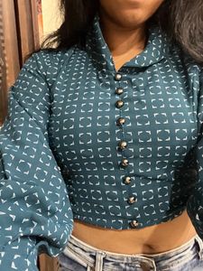 Dark Blue Crop Top