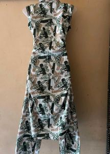 Patterned Midi Dress