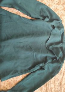 Stylish Green Long Sleeve Top