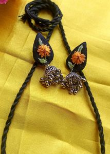 Handmade Floral Jhumka Earrings