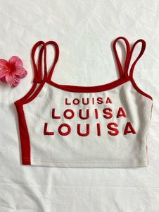 Red and White Tank Top